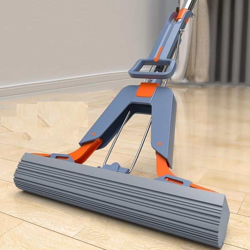Flygon Butterfly Sponge Mop Roller Mop with 1 Super Absorbent Sponge Self Squeeze Sponge Mop for Tile Marble Laminate Floor Cleaning Multicolor - Image 1