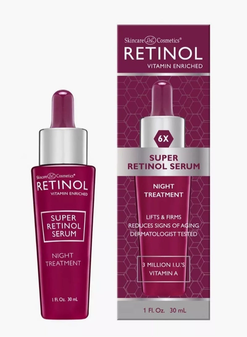 ريتينول سوبر سيروم يومي للعناية ببشرة الوجه وتصحيح علامات التجاعيد الظاهرة غني بفيتامين أ  30 مل - Image 1