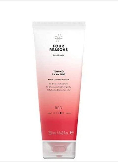 Color Mask Shampoo - Sulfate Free Toning Red Shampoo for Red Hair - Color Depositing Red Shampoo, VEGAN, 8.45 Fl Oz (Red)