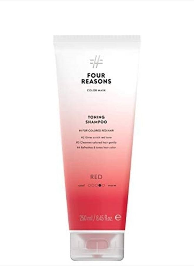 Color Mask Shampoo - Sulfate Free Toning Red Shampoo for Red Hair - Color Depositing Red Shampoo, VEGAN, 8.45 Fl Oz (Red)