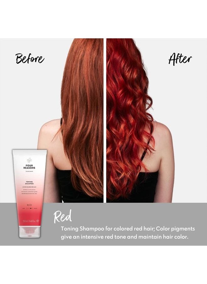Color Mask Shampoo - Sulfate Free Toning Red Shampoo for Red Hair - Color Depositing Red Shampoo, VEGAN, 8.45 Fl Oz (Red)