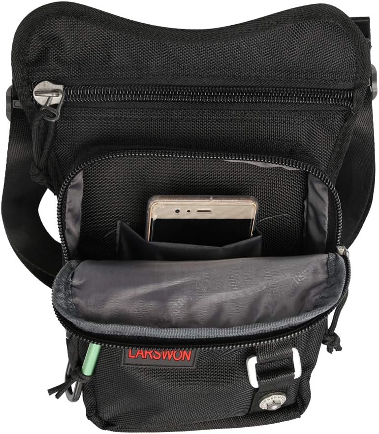 Larswon Thigh Pack, Leg Bag Thigh Pouch Bag Tactical Waist Bag Motorcycle Bag Waterproof - Image 3