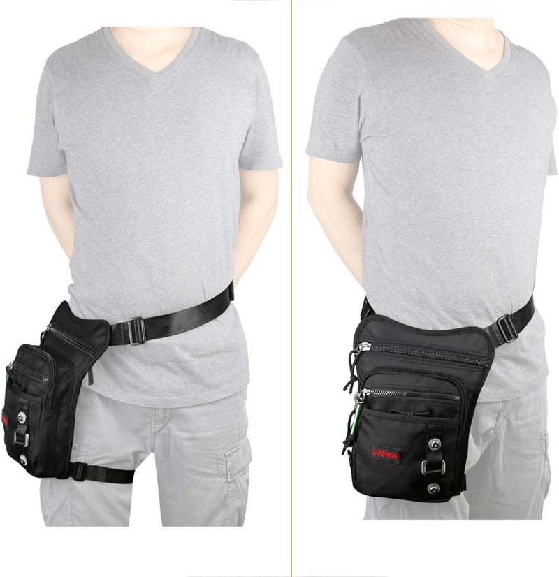 Larswon Thigh Pack, Leg Bag Thigh Pouch Bag Tactical Waist Bag Motorcycle Bag Waterproof - Image 2
