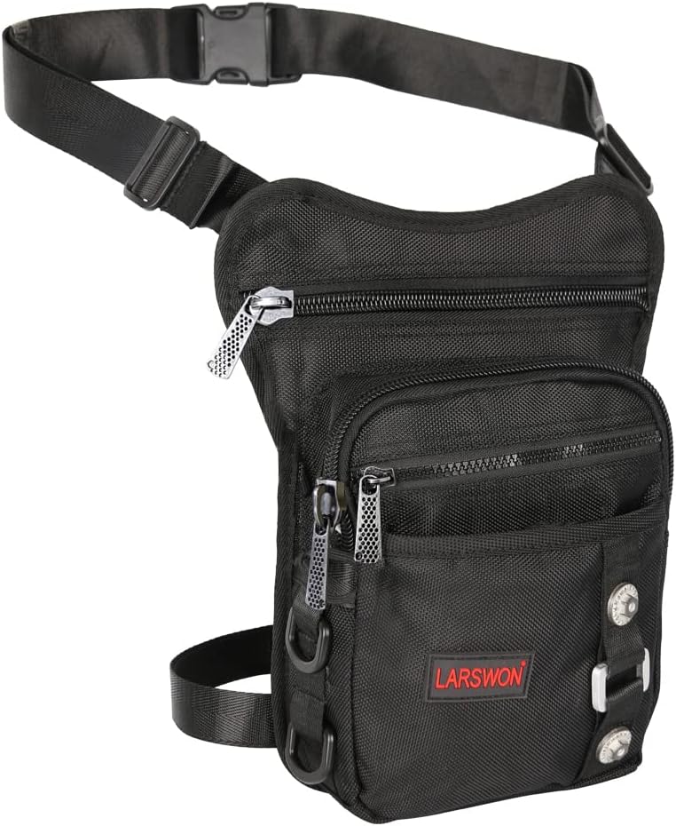 Larswon Thigh Pack, Leg Bag Thigh Pouch Bag Tactical Waist Bag Motorcycle Bag Waterproof - Image 1