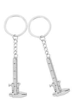 Generic 2 Pcs Calipers Carabiner for Keys Couple Keychains Micrometer Measuring Too Caliper Scale Tool Keychain Mini Keychain Cool Keychains Tool Key Ring Cute Key Chain Vernier Ruler  - Image 1