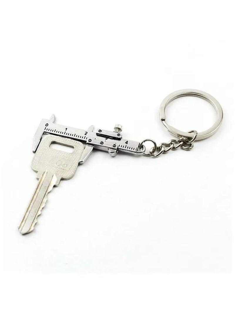 Generic 2 Pcs Calipers Carabiner for Keys Couple Keychains Micrometer Measuring Too Caliper Scale Tool Keychain Mini Keychain Cool Keychains Tool Key Ring Cute Key Chain Vernier Ruler  - Image 3
