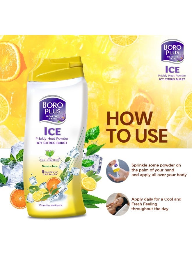BOROPLUS Prickly Heat Powder Icy Citrus Blast | Ayurvedic | with Neem and Tulsi | Relief from Prickly Heat | Protection from Rashes | Absorb Sweat | Cools & Calm the skin | Anti-septic action |400g - Image 4