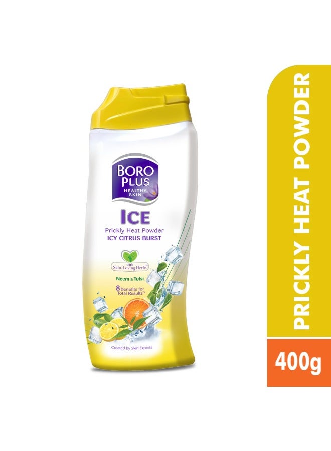 BOROPLUS Prickly Heat Powder Icy Citrus Blast | Ayurvedic | with Neem and Tulsi | Relief from Prickly Heat | Protection from Rashes | Absorb Sweat | Cools & Calm the skin | Anti-septic action |400g - Image 3