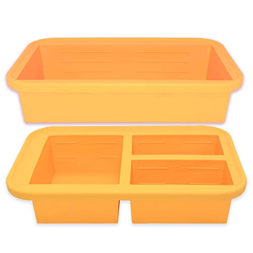 Bongpuda Soup Freezer Containers Silicone Freezer Trays With LidEasyReleaseReusable Freezer Storage ContainersFor Freezing And Storing BrothsSauces And Leftovers2 Pack
