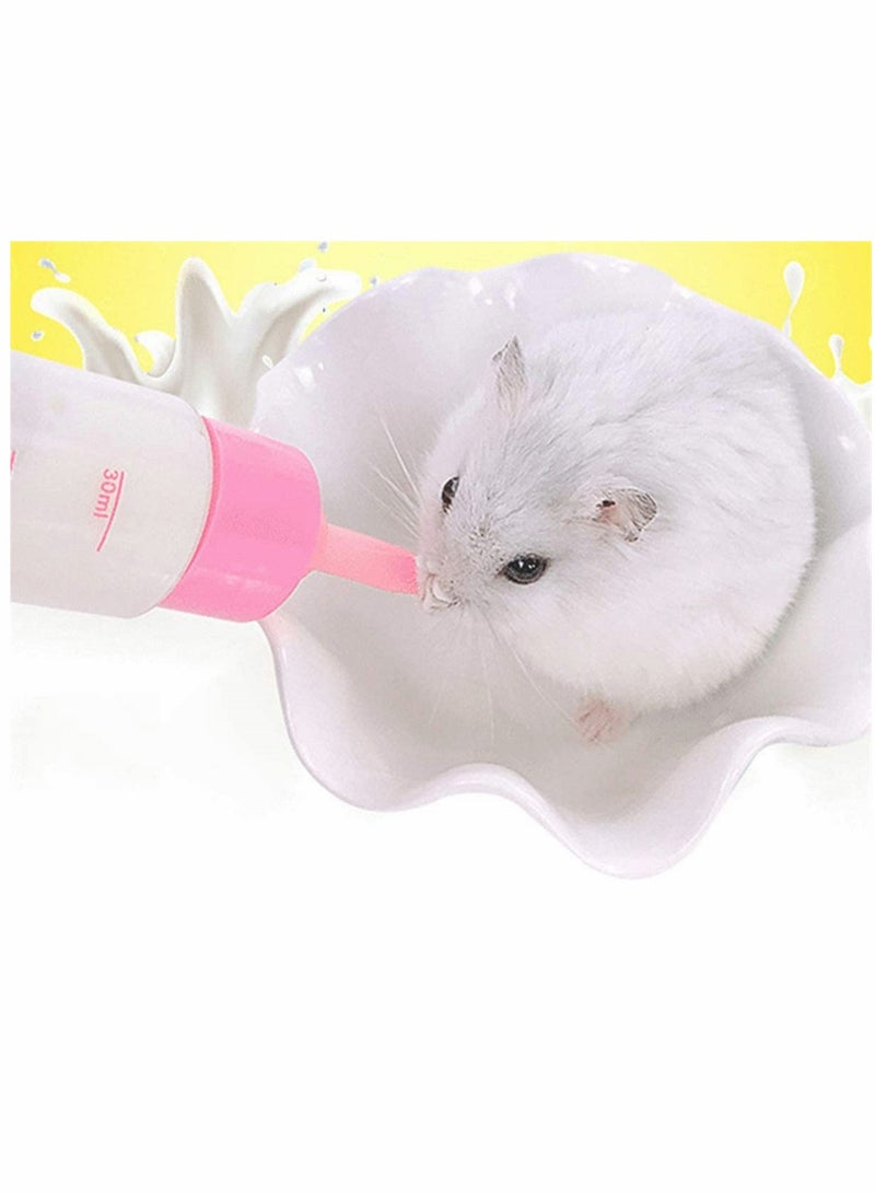 Excefore Newborn Pet Feeder 4 Pcs Pet Milk Feeding Bottle Nurser Bottle Nursing Feeding Bottle Water Milk Feeder for Puppy Squirrel Kittens Hamster Small Animals - Image 4