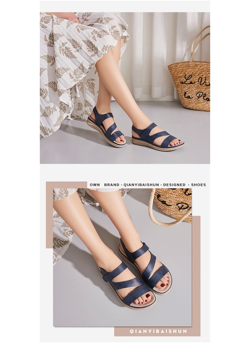 Women's Casual Lightweight Plus-Size Retro Comfortable Sandals Blue - pzsku/ZCD13A52E430D2A924F9EZ/45/_/1706240304/3296038d-c774-4a10-8c07-80a28aea8476