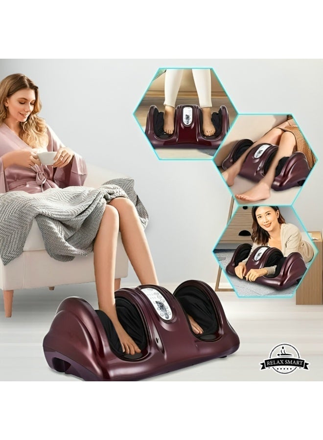 ريلاكس سمارت جهاز تدليك القدم بالضغط الهوائي والبكرات المتحركة والعلاج الحراري – مساج للقدم لتحسين الدورة الدموية وتخفيف الألم والإرهاق، محمول للاستخدام في المنزل والمكتب - Image 2