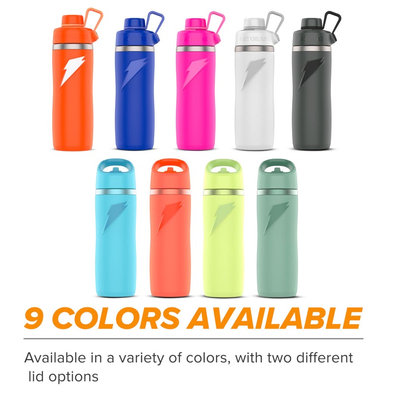 Gatorade 'Overtime' 22oz Stainless Steel Water Bottle  Twist Cap  White - Image 4