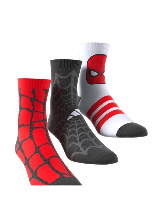 Adidas Adidas Lk Mrvl Sm 3Pp White Training Socks For Kids 5.5K - 7K - Image 3