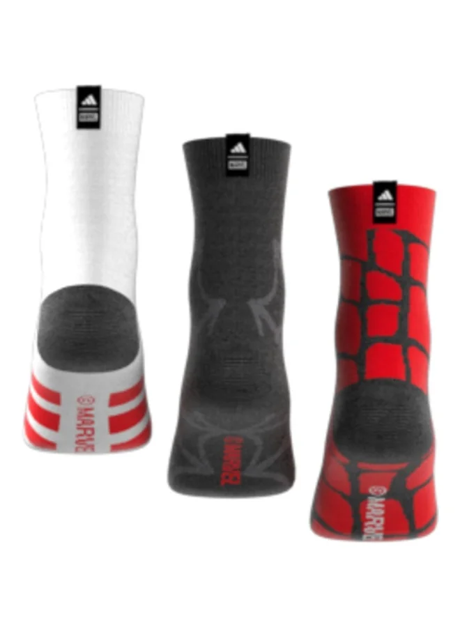 adidas Adidas Lk Mrvl Sm 3Pp White Training Socks For Kids 5.5K - 7K