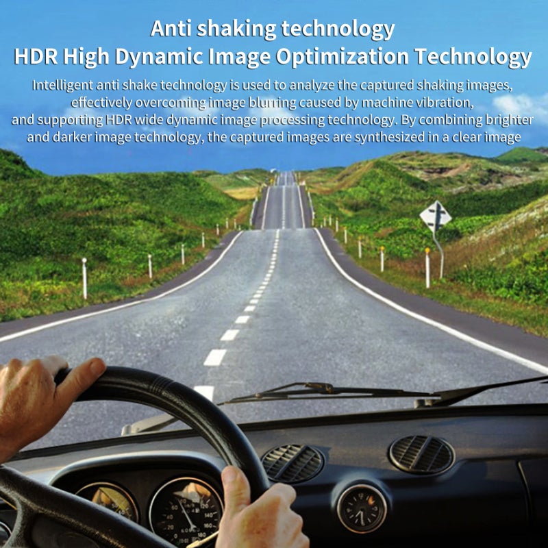 Dash Cam 1080P Front and 720P Rear Anti shaking Driving Recorder DVR with Hidden Camera Front Rear Dual Recording Loop Recording DOL-TYPE Multiple Exposure - Image 3