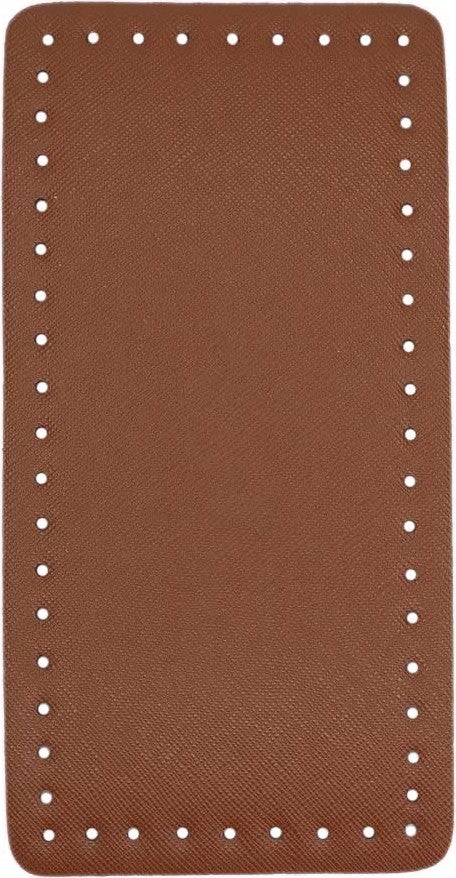 Ritzz Rivetless Rectangular Faux Leather Bag Base 20X10 Tan 