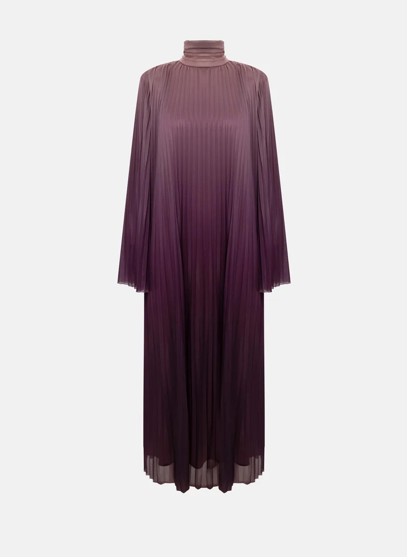 ليتشي فستان ماكسي ذو طيات بتدرج لوني