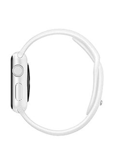 ten.tech Ten Tech Silicone Sport Band for Apple Watch Ultra/Ultra 2 49mm 45mm 44mm 42mm, Waterproof Soft Silicone Sports Band for iWatch Ultra SE 8/7/6/5/4/3/2/1, white  - Image 3