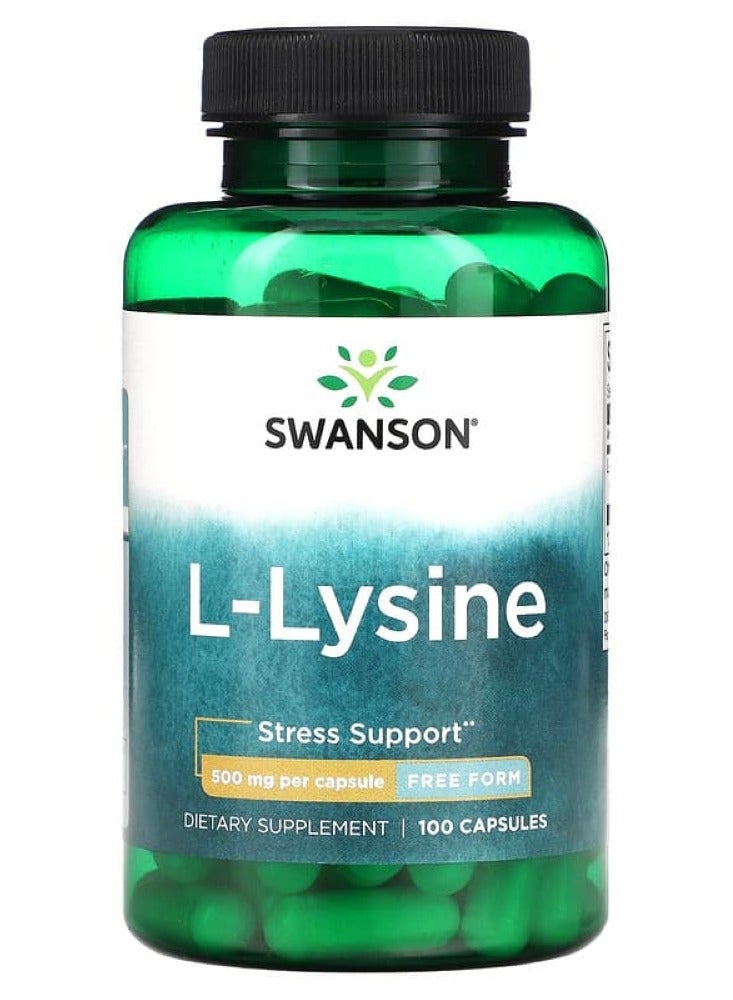 L-Lysine - Free Form 500 mg 100 Caps