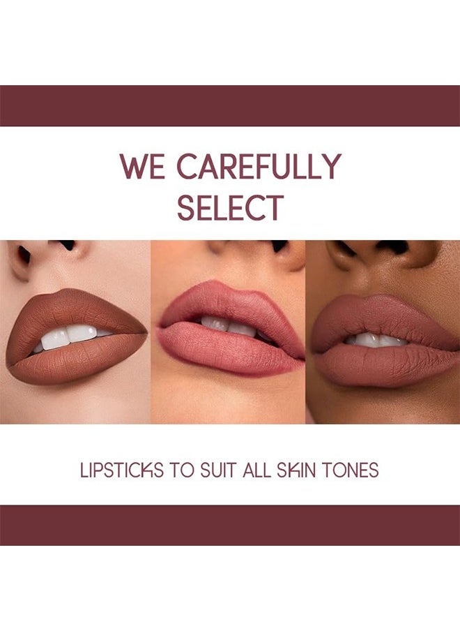 Ushas - Matte Lips，2 in 1 Waterproof Lipstick and Lip Liner Combo Set - Long Lasting Matte Lipstick Pen with Liner Set Makeup Kit #S6 - Image 1