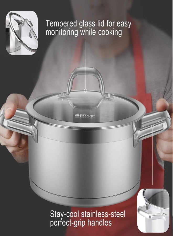Duxtop Professional Stainless Steel Cookware Induction Ready Impact-bonded Technology (4.2Qt Stockpot) - Image 3