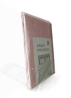 PACHA HOME Plain sheet set with fabric pattern - color: Pink-Size: 180*270+1 pillowcases.  - Image 4