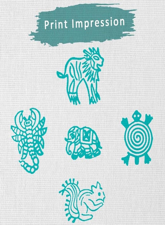 TWOGRAMS Wooden Traditional Design Printing Stamps - Blocks for Printing Saree Border, Dresses, Craft Card Making, Scrapbook, Clay Pottery | Set of 5 | TwoGrams - Image 3
