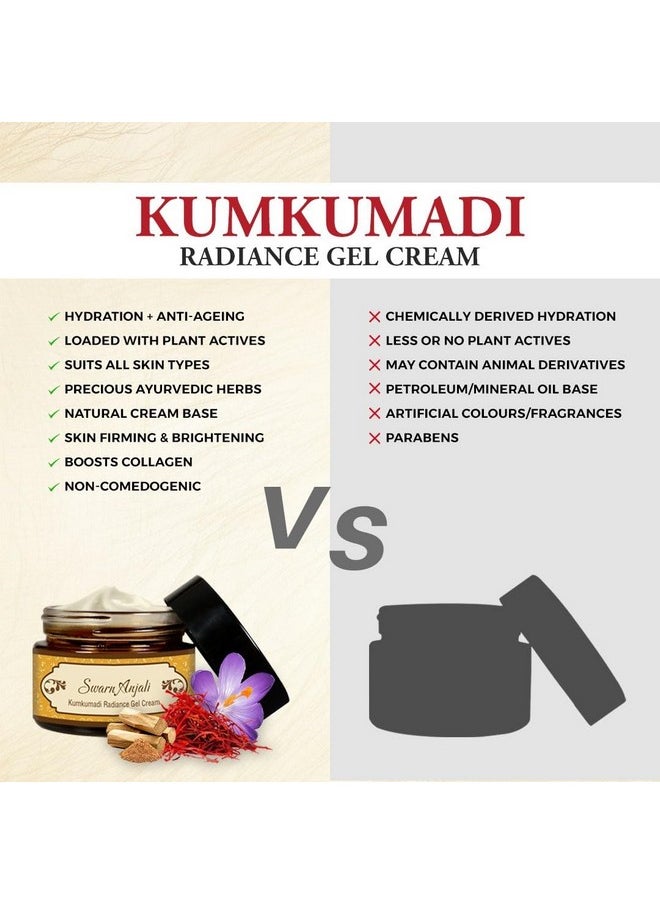 HERBS & GREENS - Ayurvedic Kumkumadi Radiance Moisturising Face Cream | Hydration, Glow & Skin Brightening | Pigmentation & Spots | Anti Aging Day & Night Face Moisturizer For Woman & Men | Oily/Combination & Dry Skin | 50 Gm - Image 1