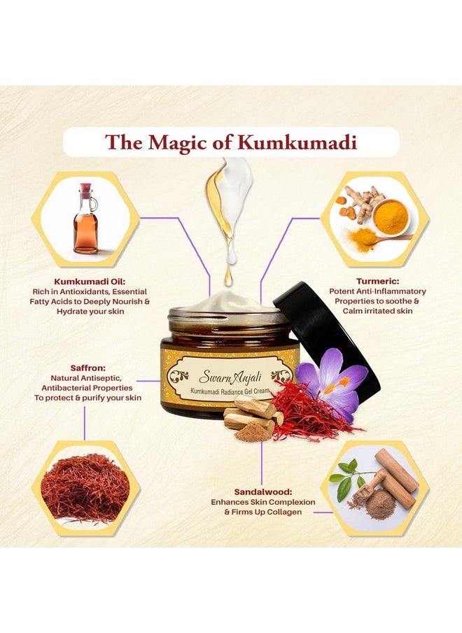 HERBS & GREENS - Ayurvedic Kumkumadi Radiance Moisturising Face Cream | Hydration, Glow & Skin Brightening | Pigmentation & Spots | Anti Aging Day & Night Face Moisturizer For Woman & Men | Oily/Combination & Dry Skin | 50 Gm - Image 1