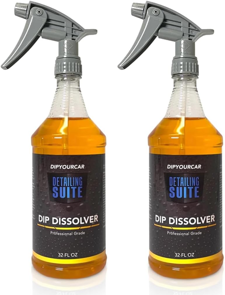 DipYourCar .com Plasti Dip Dissolver -(Pack of 2) Finish Remover, Striper, and Cleaner for Plastic Dip Painted Cars - Liquifies and Removes Dip to Thin to Peel (32 oz Spray Bottle) - Image 1