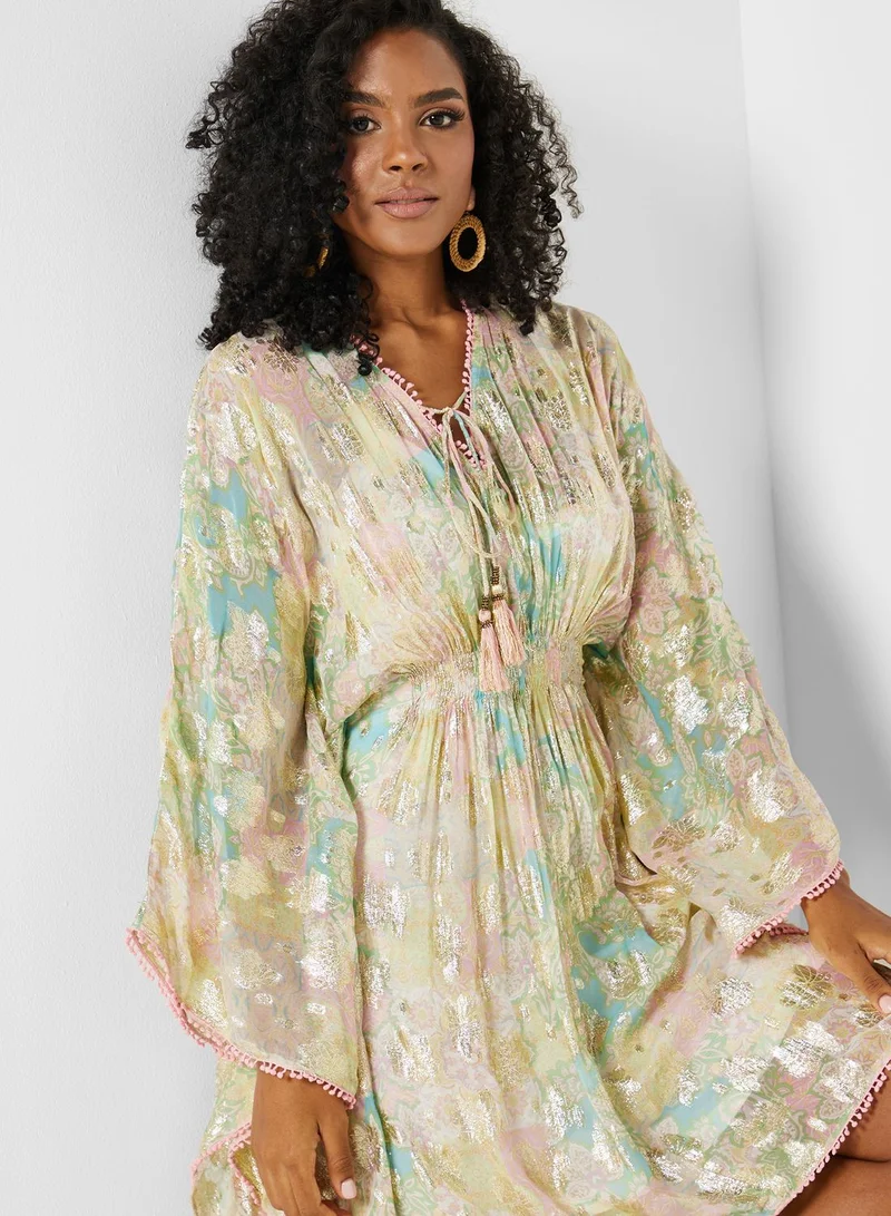 That’s My Gal Drawstring Detailed Kaftan Dress