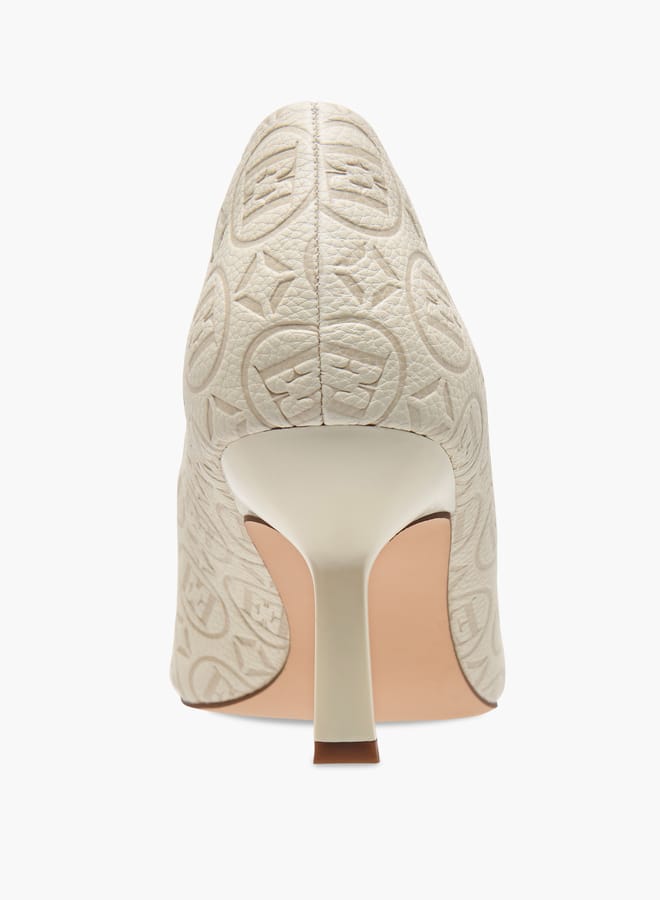 ELLE Women's Logo Detail Pointed Toe Pumps with Stiletto Heels  - Image 5
