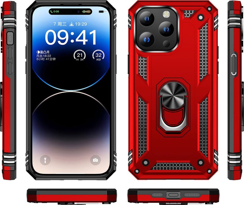 FUJİMAX Apple iPhone 13 Pro Max Case Ring Phone Case with Armor Feature for Horizontal and Vertical Use  - Image 3
