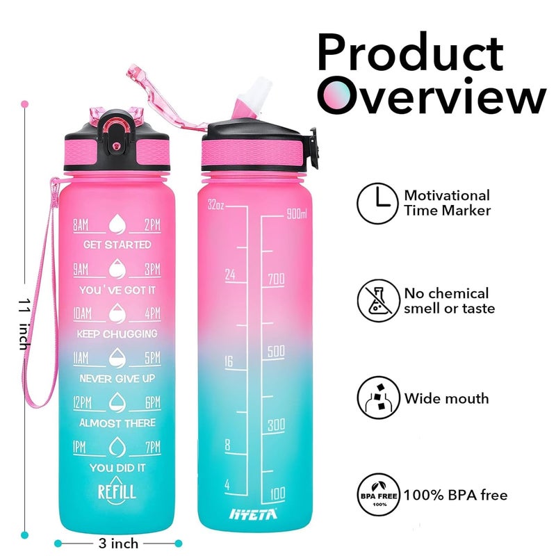 CVM ENTERPRISE Water Bottle 1 Litre with Motivational Time Marker Leakproof Durable Water bottle for office Water bottle for gym Outdoor Water Bottle Blue - Image 2