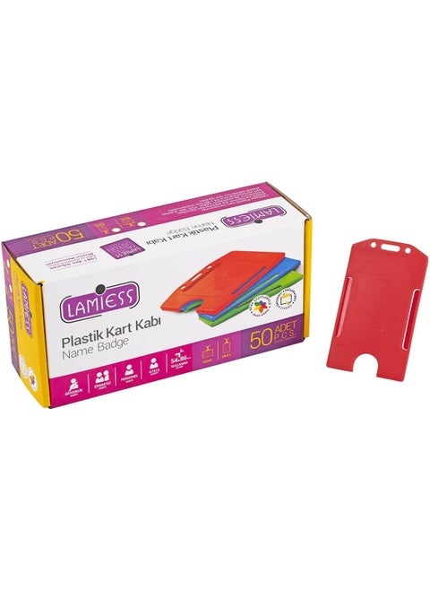 Lms 217 Vertical Plastic Card Holder Red