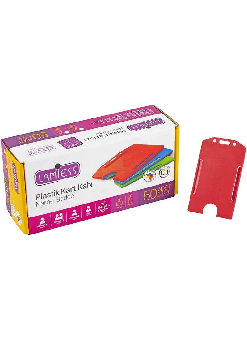 Lamiess - Lms 217 Vertical Plastic Card Holder Red - Image 1