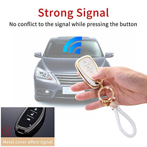 Gematay for Chevy Key Fob Cover Compatible with Chevrolet 2016-2020 Chevy Malibu Camaro Cruze Traverse Spark Equinox Blazer Volt Bolt 4 Buttons - Image 3