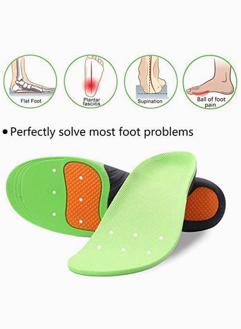 SYOSI Orthotic Insole Plantar Fasciitis High Arch Support Shoes Inserts for Flat Feet Foot Valgus, Work Boot Insoles Relieves Foot Pain Heel Pain for Men Women(Xs: 35-37 24.5CM)  - Image 2