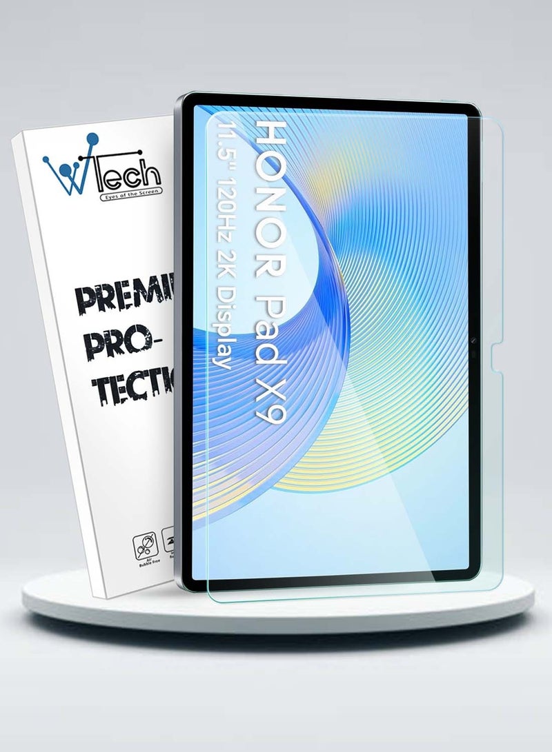 Wtech Honor Pad X9 11.5 Inch 2023 Premium Series Curved Edges Full Cover Tempered Pro Plus Series Glass Screen Protector (TSGPCN) - Clear - Image 1