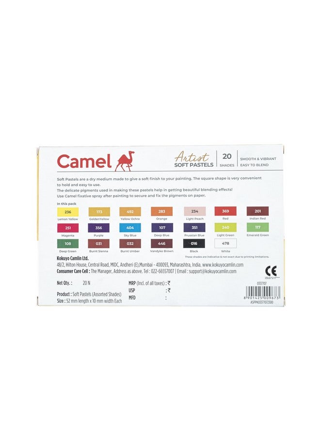 Camel Assorted 20-Shade Soft Pastel Set - Image 5