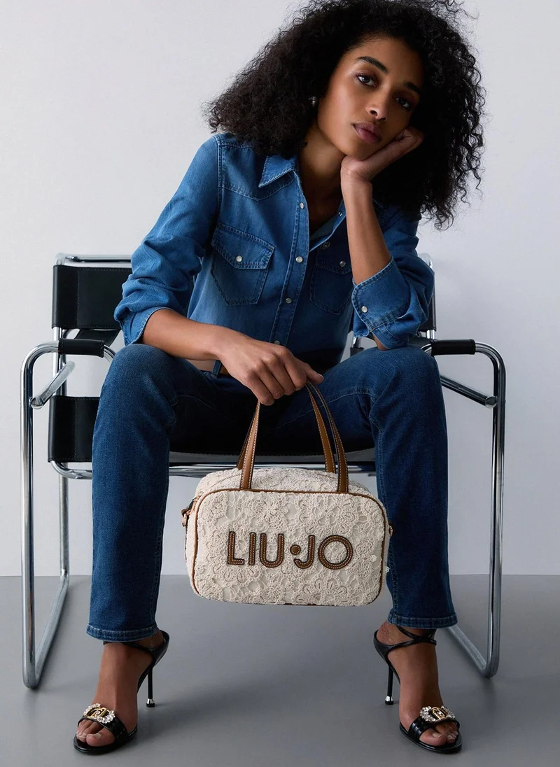 Liu Jo Medium bowling bag with lace detailing