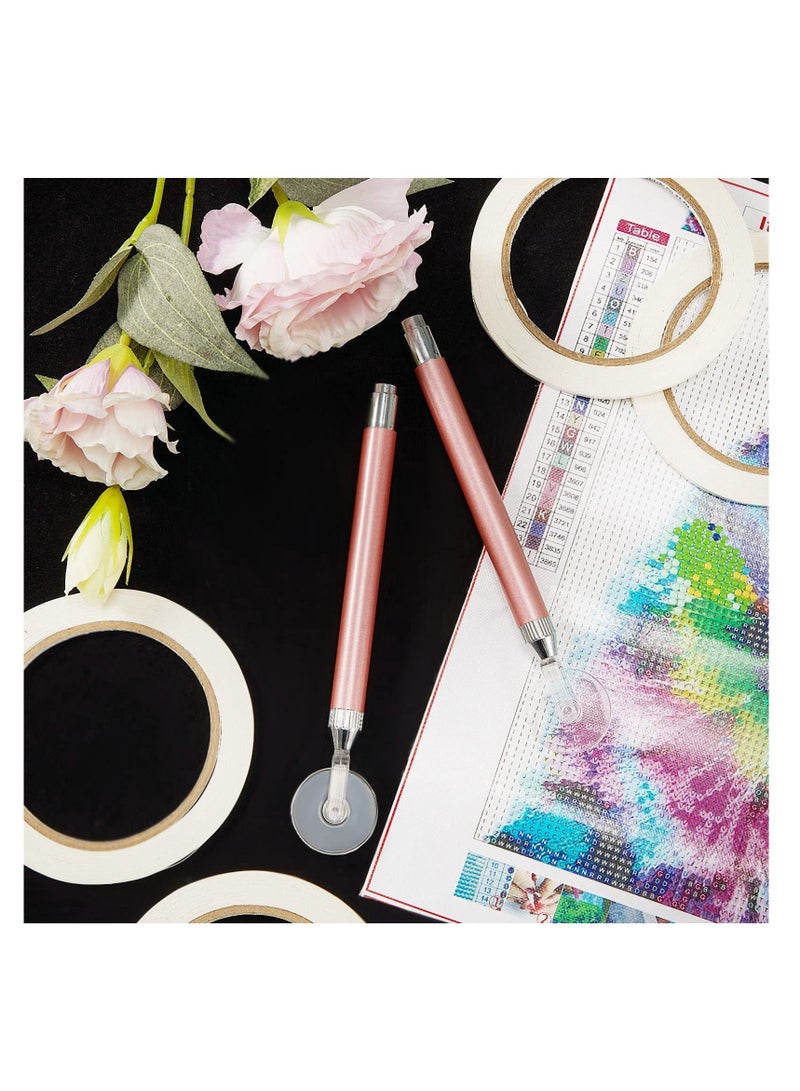 SYOSI 6 Pieces LED Diamond Painting Pen Wheel Set with Tape Light Point Drill Pens Fast and Efficient Diamond Painting Supplies for Different Size Jewelry Art DIY 5D Diamond Painting Nail Arts - Image 5