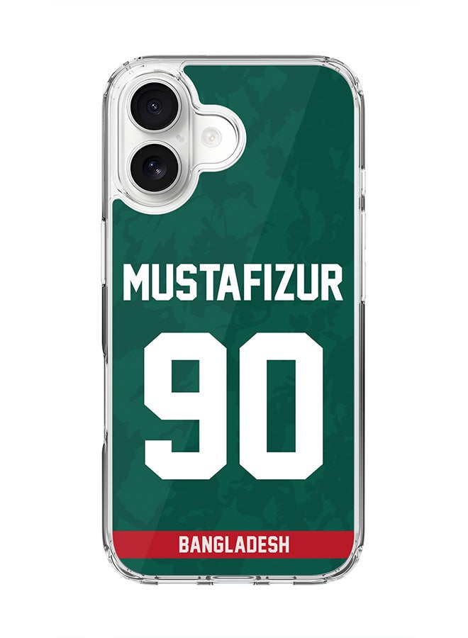 Stylizedd Classic Clear MagSafe Case for iPhone 17 , Hybrid Soft Case Flexible Edges Anti Drop TPU PC Gel Thin Transparent Cover [ Designed for iPhone 17 ] - Team Bangladesh Mustafizur Rahman, Jersey No 90