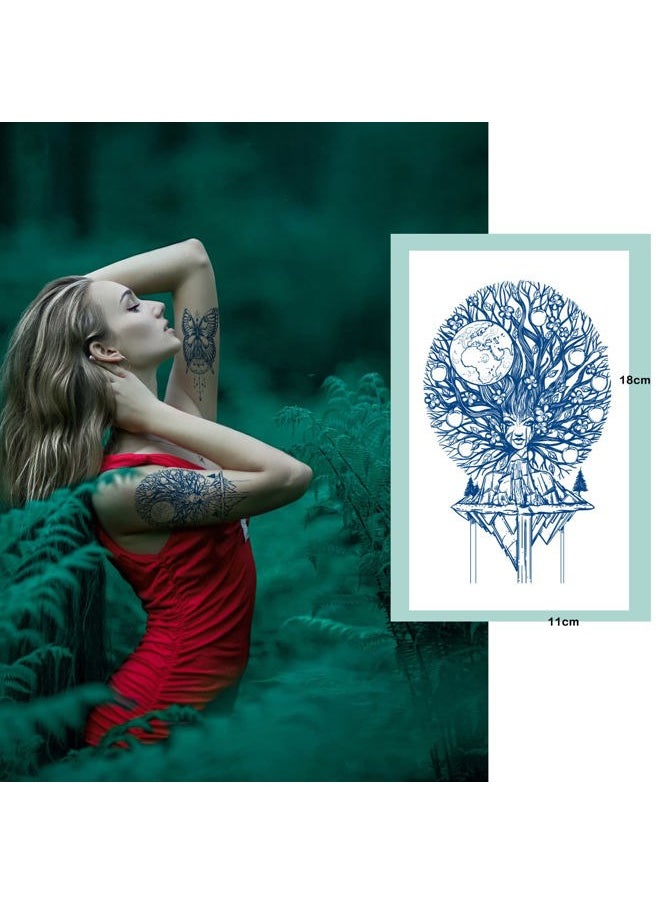 Aresvns - Semi Permanent Tattoos, 8 Sheet Waterproof and Long-Lasting 2 Weeks, Plant-Based Ink Realistic Fake Tattoos Stickers for Women Men and Kids (Ocean) Christmas Gift - Image 1