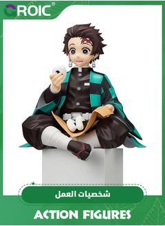 GROIC Demon Slayer - Onigiri Tanjiro, Kamado Tanjirou Figure Ghost Slayer Figure Eat Rice Balls Series Action Figure Toys Desktop Decoration Gift Anime Fan Collection(Onigiri Tanjiro)  - Image 3