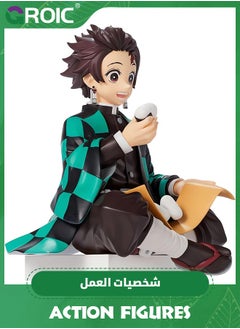 GROIC Demon Slayer - Onigiri Tanjiro, Kamado Tanjirou Figure Ghost Slayer Figure Eat Rice Balls Series Action Figure Toys Desktop Decoration Gift Anime Fan Collection(Onigiri Tanjiro)  - Image 4