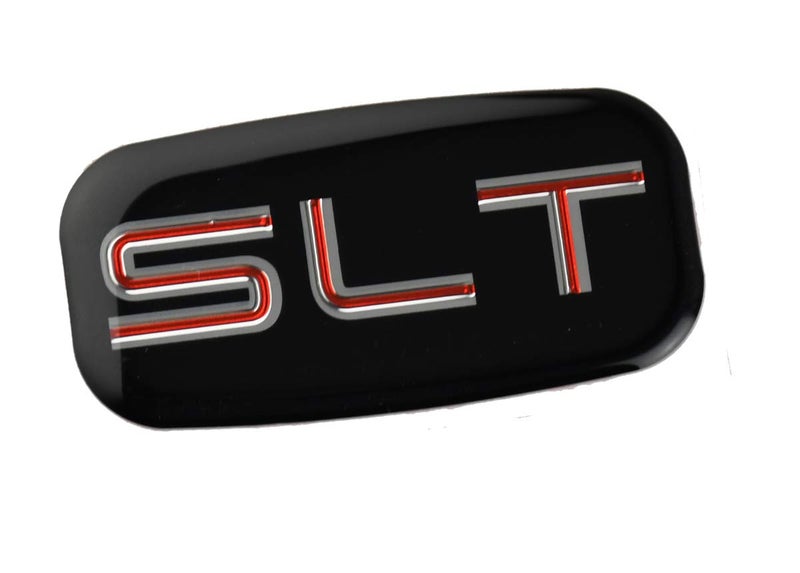 CDD 2X SLT Cab Emblems 3D Sticker Nameplate Letter Logo Roof Pillar Replacement for 02-07 Yukon Suburban Sierra 03 06 (Chrome/Red) - Image 2