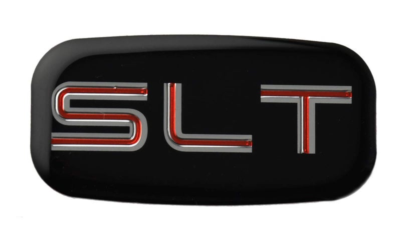 CDD 2X SLT Cab Emblems 3D Sticker Nameplate Letter Logo Roof Pillar Replacement for 02-07 Yukon Suburban Sierra 03 06 (Chrome/Red) - Image 3
