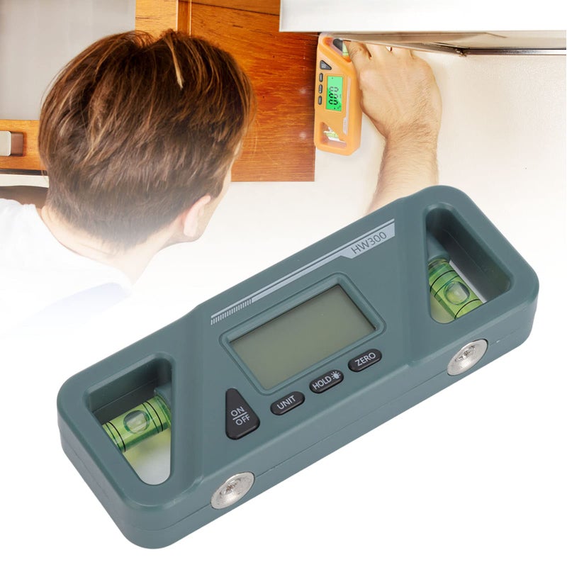 Digital Inclinometer With Magnetic Base Automatic Repair Plastic Data Lock Dark Green - Image 3